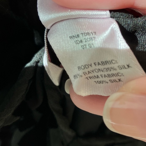 Y2K Black silk velvet burnout chemise, Victoria’s Secret size M - Picture 12 of 14